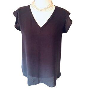 LOFT Elegant Gray Tank Top Blouse Office Women Size M
